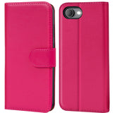Apple iPhone 16e Klapphülle in Pink mit Kartenfächern und Schutz