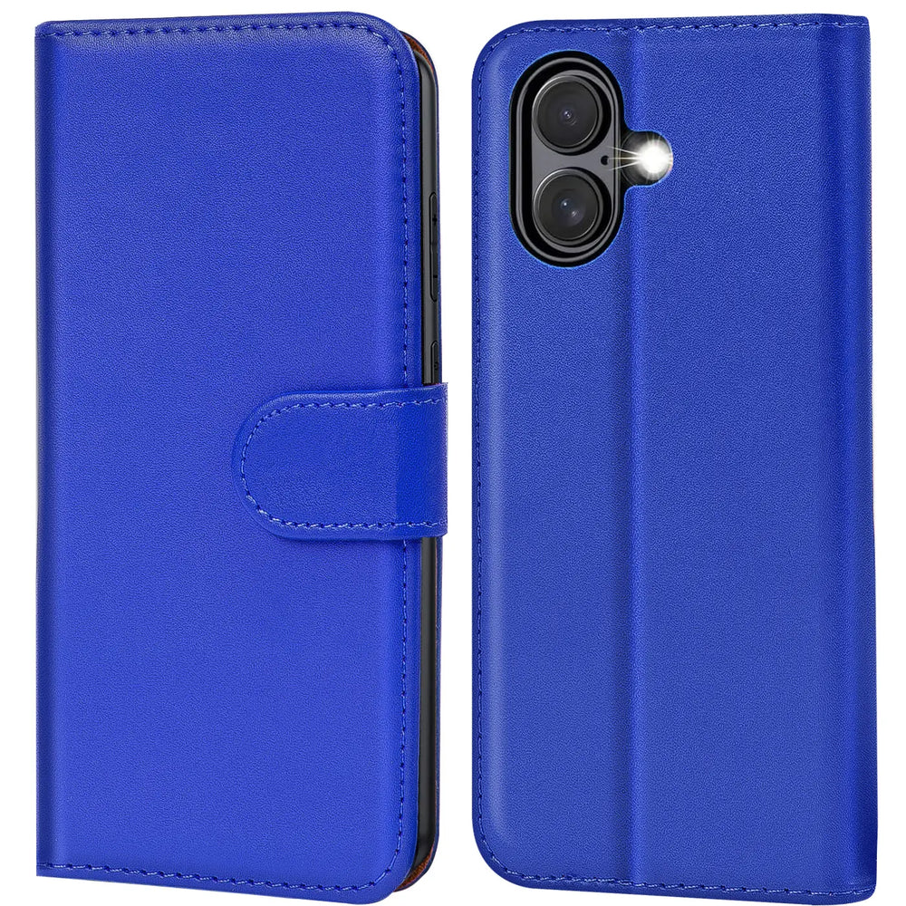 Apple iPhone 17 Klapphülle in Blau mit Kartenfächern und Schutz