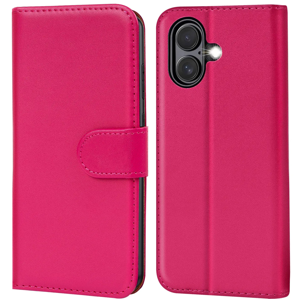 Apple iPhone 17 Klapphülle in Pink mit Kartenfächern und Schutz