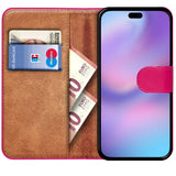 Apple iPhone 17 Klapphülle in Pink mit Kartenfächern und Schutz