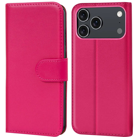 Apple iPhone 17 Pro Max Klapphülle in Pink mit Kartenfächern und Schutz