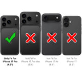 Apple iPhone 17 Pro Klapphülle in Rot mit Kartenfächern und Schutz