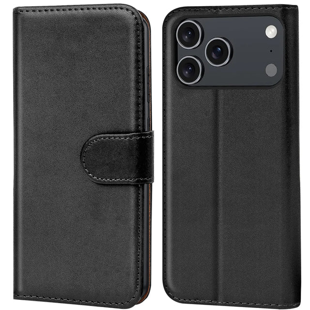 Apple iPhone 17 Pro Klapphülle in Schwarz mit Kartenfächern und Schutz