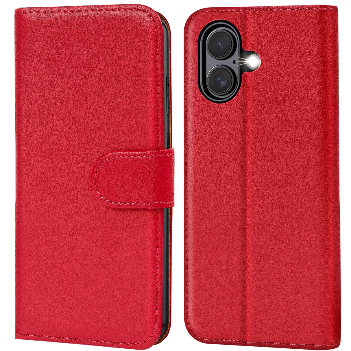 Apple iPhone 17 Klapphülle in Rot mit Kartenfächern und Schutz