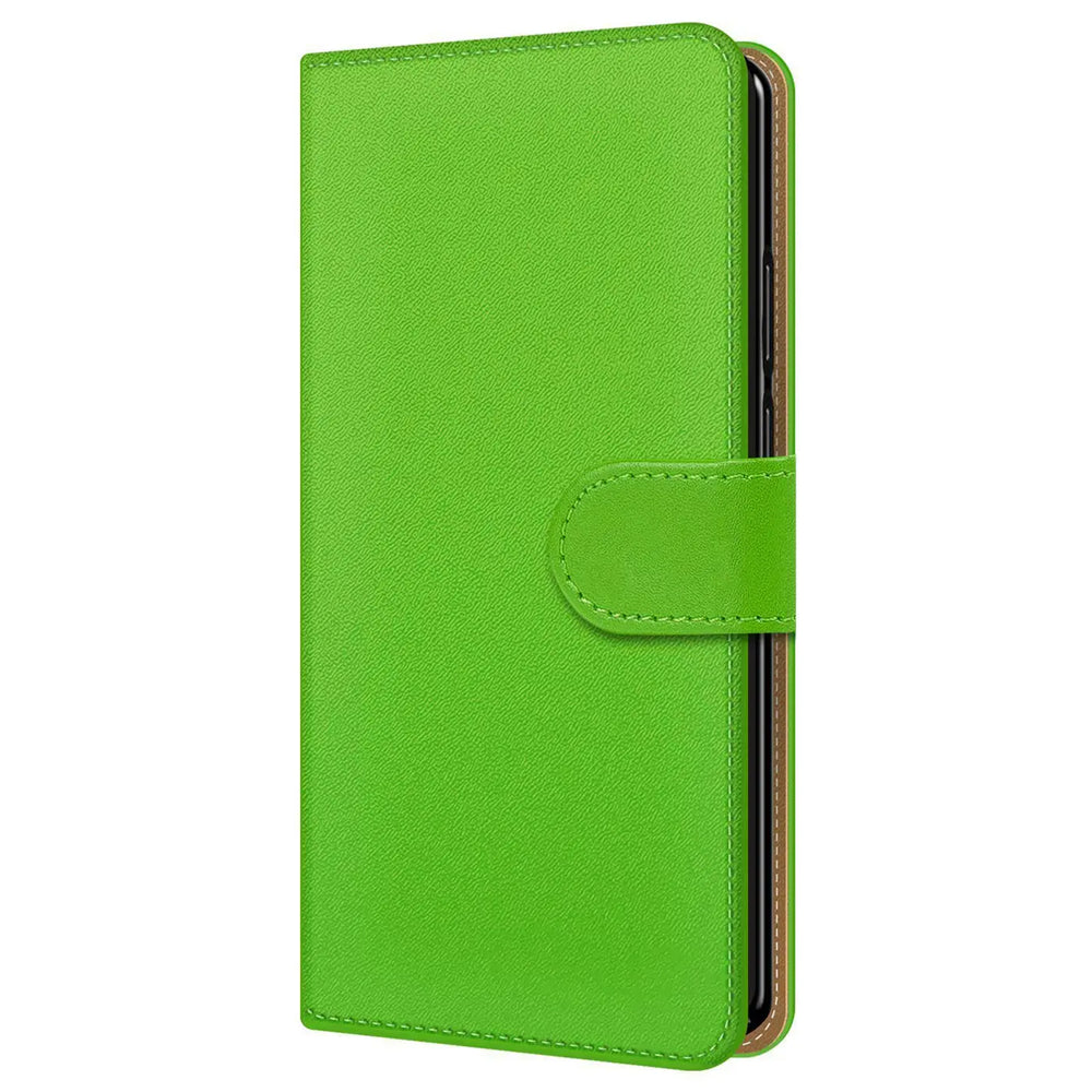 iPhone 5 / 5S / SE Klapphülle in Grün mit Kartenfächern und Schutz