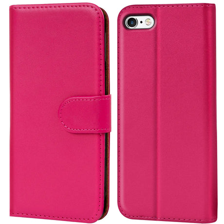 iPhone 5 / 5S / SE Klapphülle in Pink mit Kartenfächern und Schutz