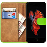 iPhone 6 / 6S Klapphülle in Grün mit Kartenfächern und Schutz