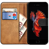 iPhone 6s Plus / 6 Plus Klapphülle in Schwarz mit Kartenfächern und Schutz
