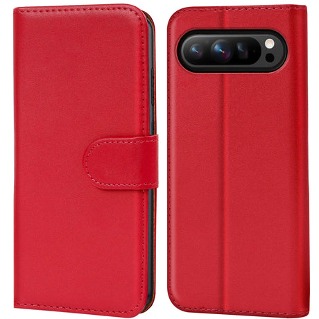 Google Pixel 10 Pro Klapphülle in Rot mit Kartenfächern und Schutz