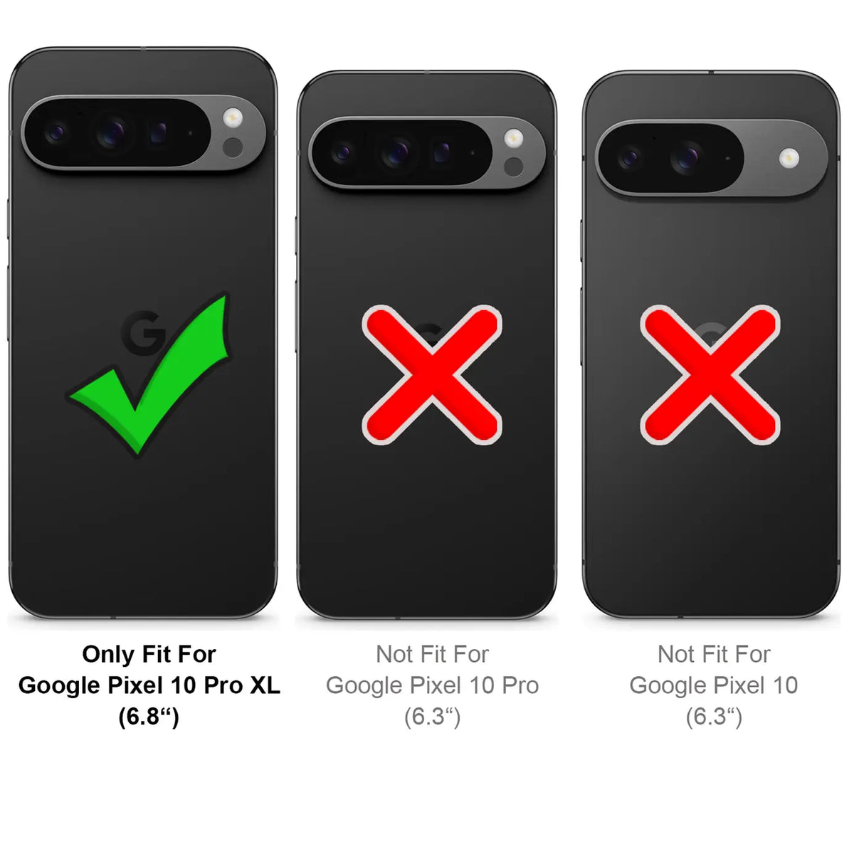 Google Pixel 10 Pro XL Klapphülle in Schwarz mit Kartenfächern und Schutz