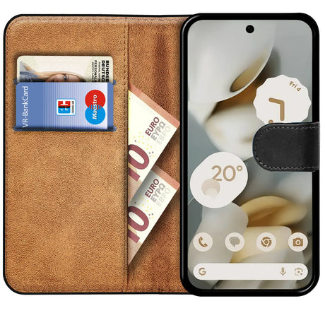 Google Pixel 10 Klapphülle in Schwarz mit Kartenfächern und Schutz