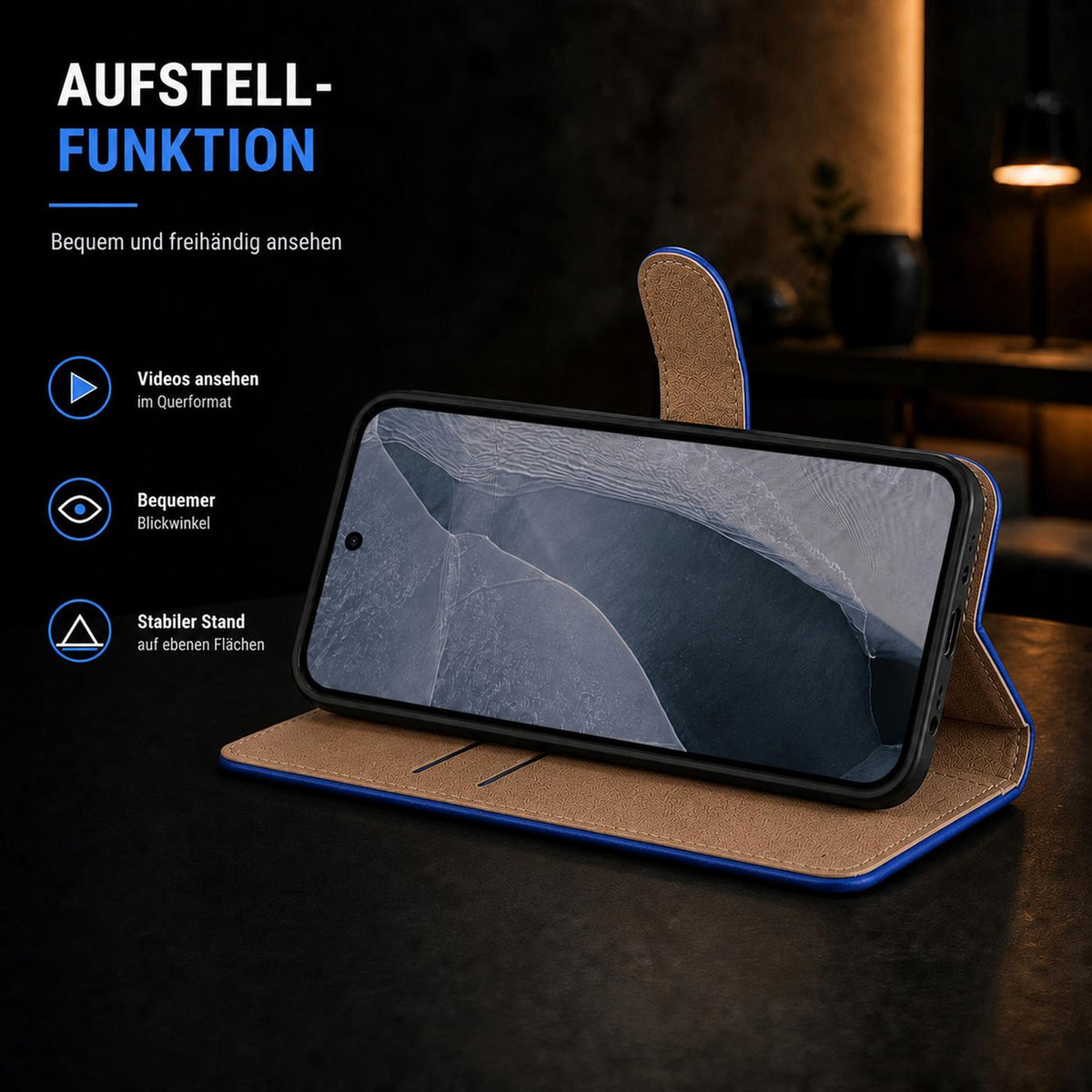 Google Pixel 11 / 11 Pro - Klapphülle mit Kartenfächern Blau