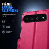 Google Pixel 11 / 11 Pro - Klapphülle mit Kartenfächern Pink