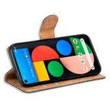 Google Pixel 5 Klapphülle in Schwarz mit Kartenfächern und Schutz