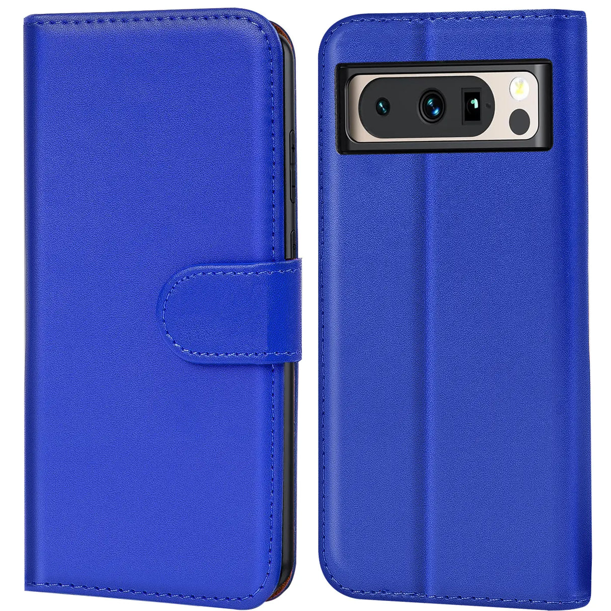 Google Pixel 8 Pro Klapphülle in Blau mit Kartenfächern und Schutz