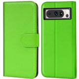 Google Pixel 8 Pro Klapphülle in Grün mit Kartenfächern und Schutz