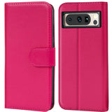 Google Pixel 8 Pro Klapphülle in Pink mit Kartenfächern und Schutz
