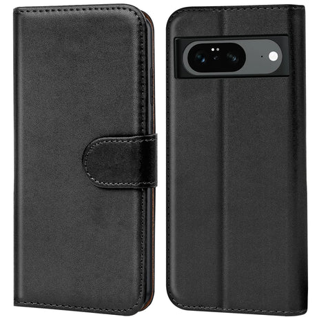 Google Pixel 8 Klapphülle in Schwarz mit Kartenfächern und Schutz