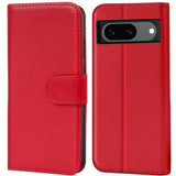 Goolge Pixel 8a Klapphülle in Rot mit Kartenfächern und Schutz