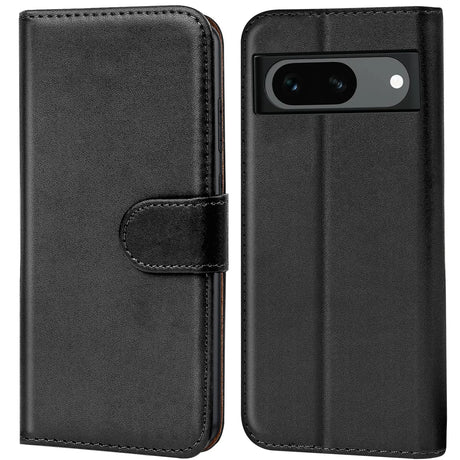 Goolge Pixel 8a Klapphülle in Schwarz mit Kartenfächern und Schutz