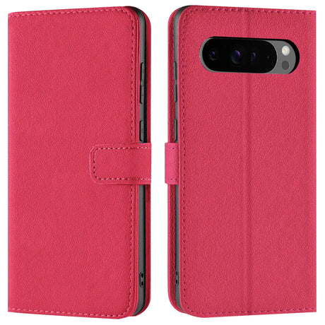 Google Pixel 9 Pro Klapphülle in Pink mit Kartenfächern und Schutz