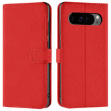 Google Pixel 9 Pro Klapphülle in Rot mit Kartenfächern und Schutz