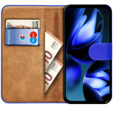 Google Pixel 9a Klapphülle in Blau mit Kartenfächern und Schutz