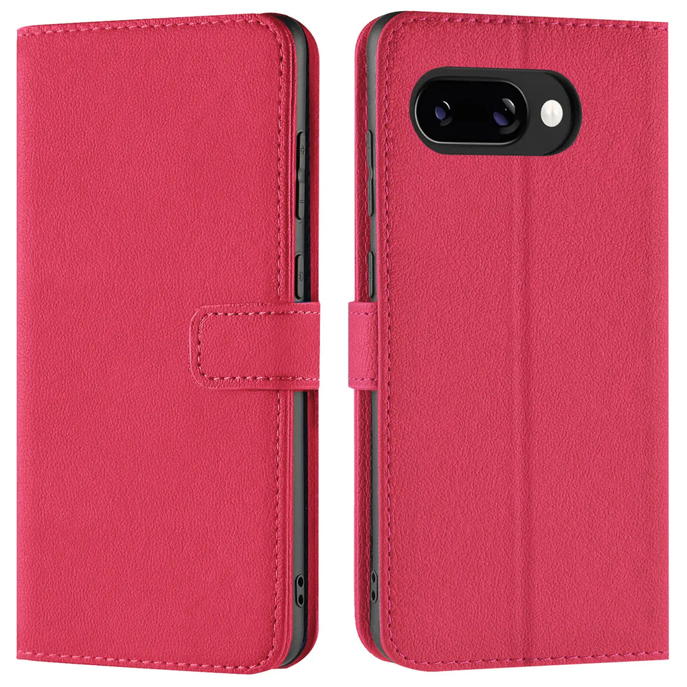 Google Pixel 9a Klapphülle in Pink mit Kartenfächern und Schutz