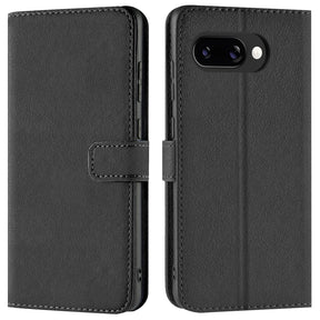 Google Pixel 9a Klapphülle in Schwarz mit Kartenfächern und Schutz