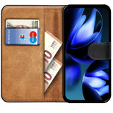 Google Pixel 9a Klapphülle in Schwarz mit Kartenfächern und Schutz