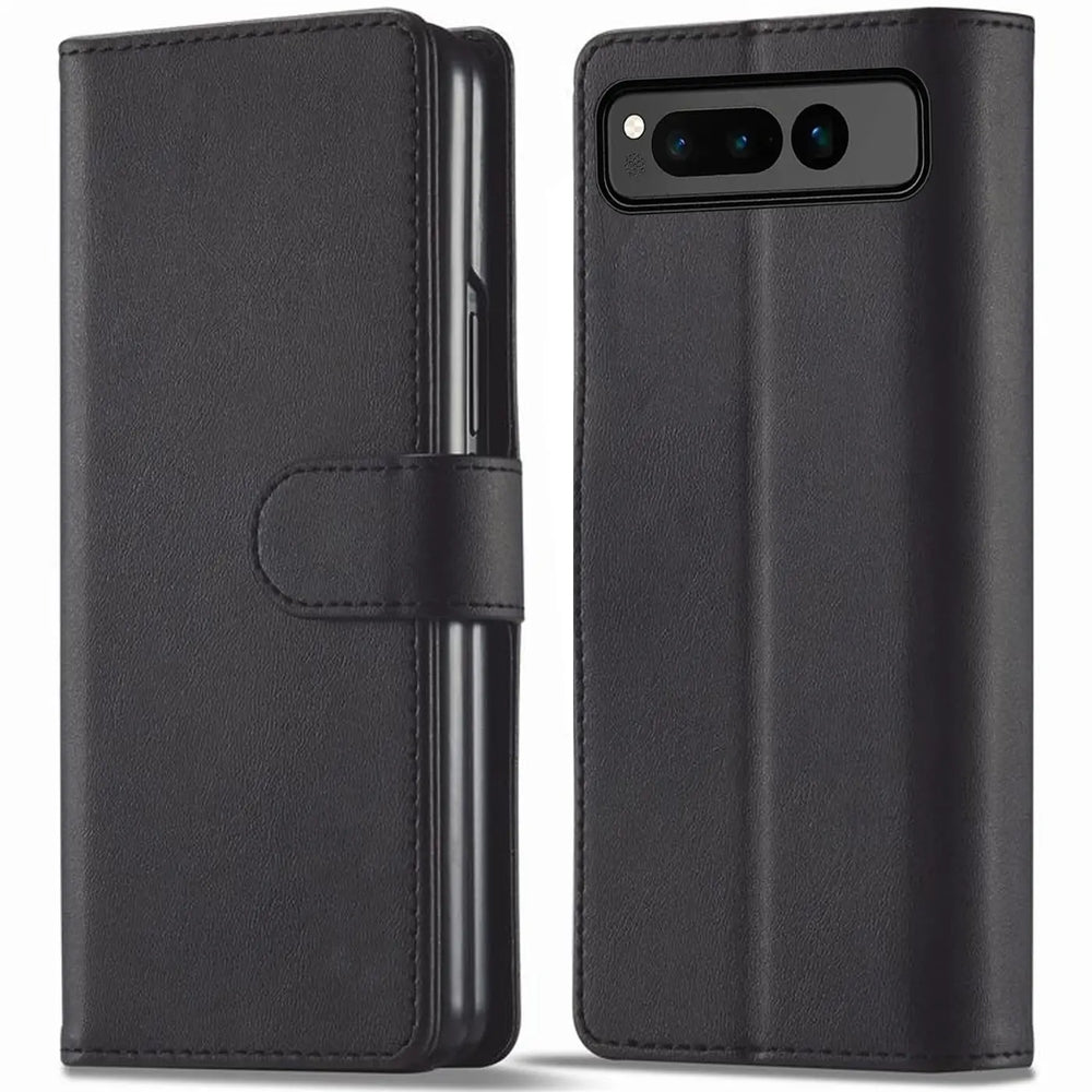 Google Pixel Fold Klapphülle in Schwarz mit Kartenfächern und Schutz