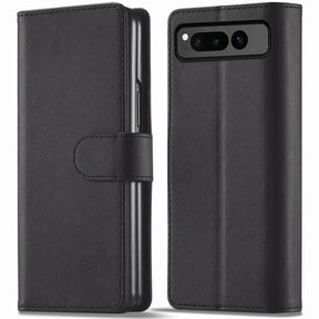 Google Pixel Fold Klapphülle in Schwarz mit Kartenfächern und Schutz