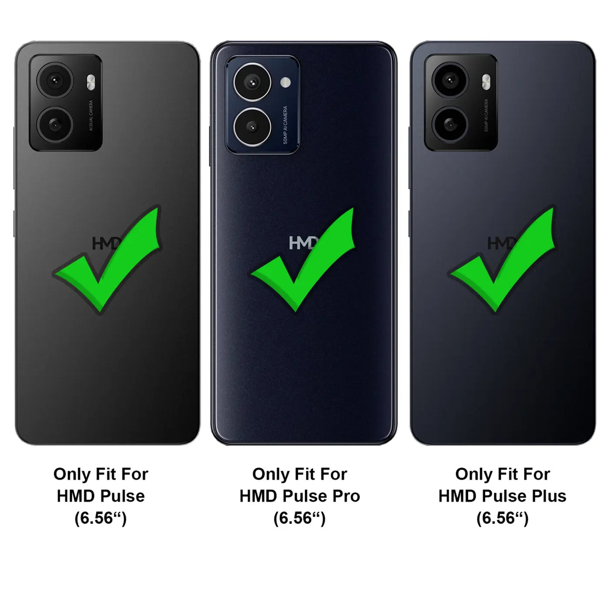 HMD Pulse / Pulse PRO / Pulse+ Klapphülle in Schwarz mit Kartenfächern und Schutz