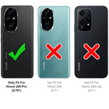 Honor 200 Pro Klapphülle in Schwarz mit Kartenfächern und Schutz