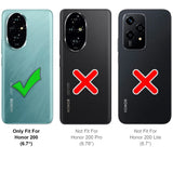 Honor 200 Klapphülle in Schwarz mit Kartenfächern und Schutz
