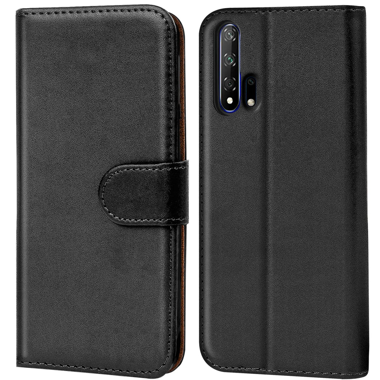 Honor 20 Pro Klapphülle in Schwarz mit Kartenfächern und Schutz