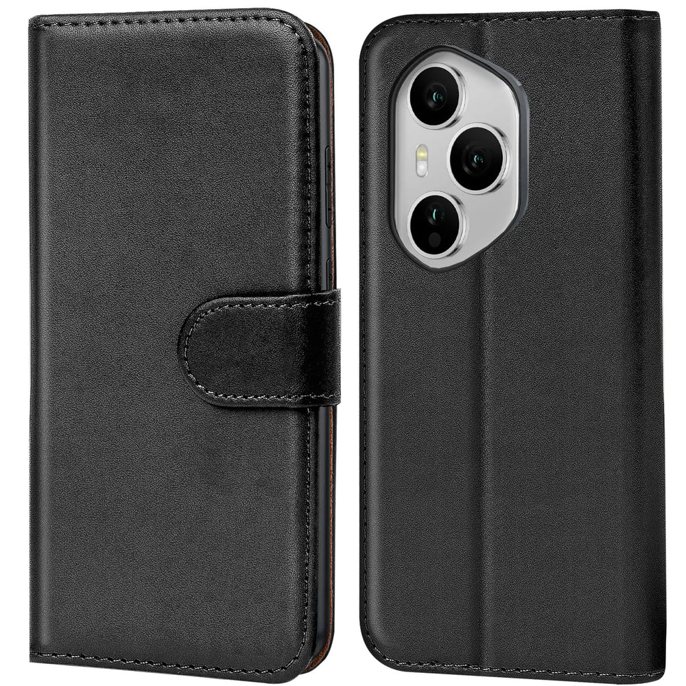 Honor 400 Pro Klapphülle in Schwarz mit Kartenfächern und Schutz