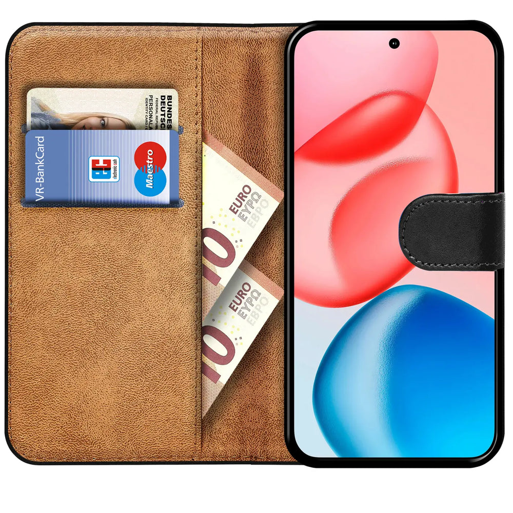 Honor 400 Klapphülle in Schwarz mit Kartenfächern und Schutz