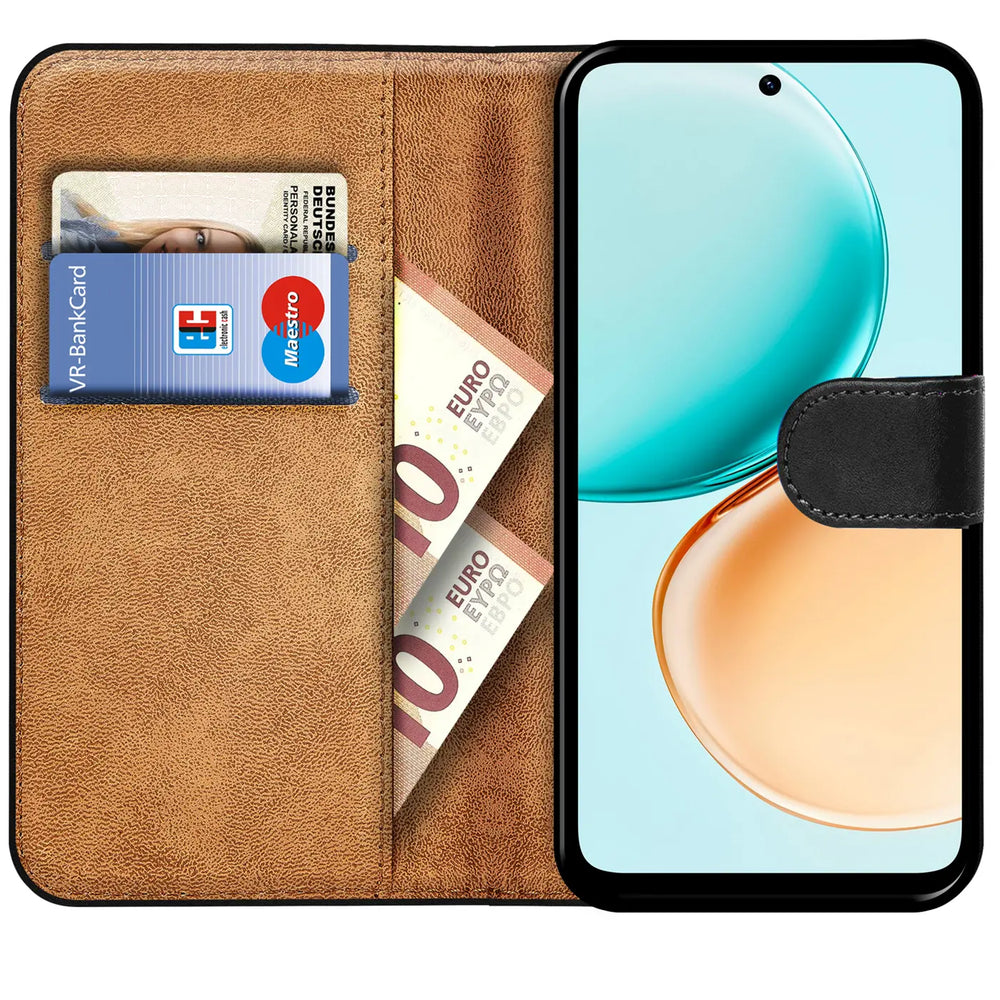 Honor 400 Smart Klapphülle in Schwarz mit Kartenfächern und Schutz