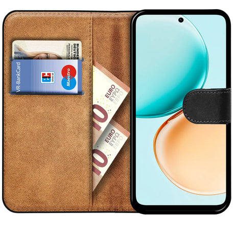 Honor 400 Smart Klapphülle in Schwarz mit Kartenfächern und Schutz