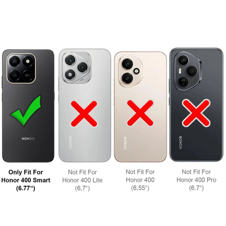 Honor 400 Smart Klapphülle in Schwarz mit Kartenfächern und Schutz