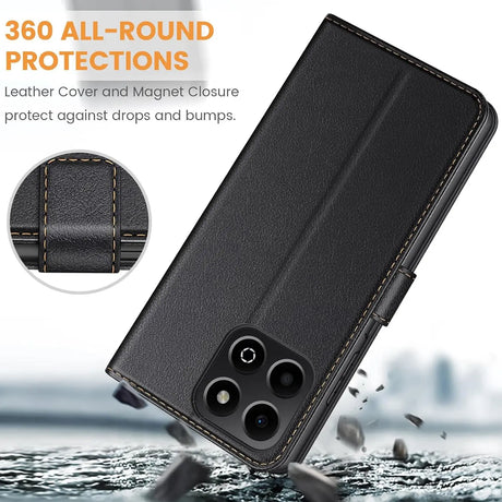 Honor 400 Smart Klapphülle in Schwarz mit Kartenfächern und Schutz