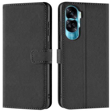 Honor 90 Lite Klapphülle in Schwarz mit Kartenfächern und Schutz