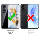 Honor 90 Klapphülle in Schwarz mit Kartenfächern und Schutz