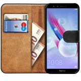 Honor 9 Lite Klapphülle in Schwarz mit Kartenfächern und Schutz