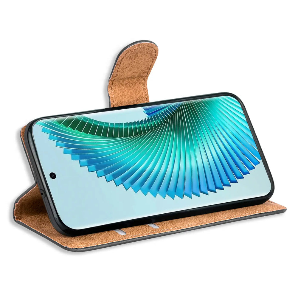 Honor Magic 6 Lite Klapphülle in Schwarz mit Kartenfächern und Schutz