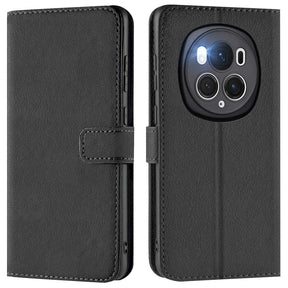 Honor Magic 6 Pro Klapphülle in Schwarz mit Kartenfächern und Schutz