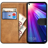 Honor View 20 Klapphülle in Schwarz mit Kartenfächern und Schutz