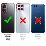 Honor X7 Klapphülle in Schwarz mit Kartenfächern und Schutz