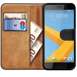 HTC 10 Evo Klapphülle in Schwarz mit Kartenfächern und Schutz